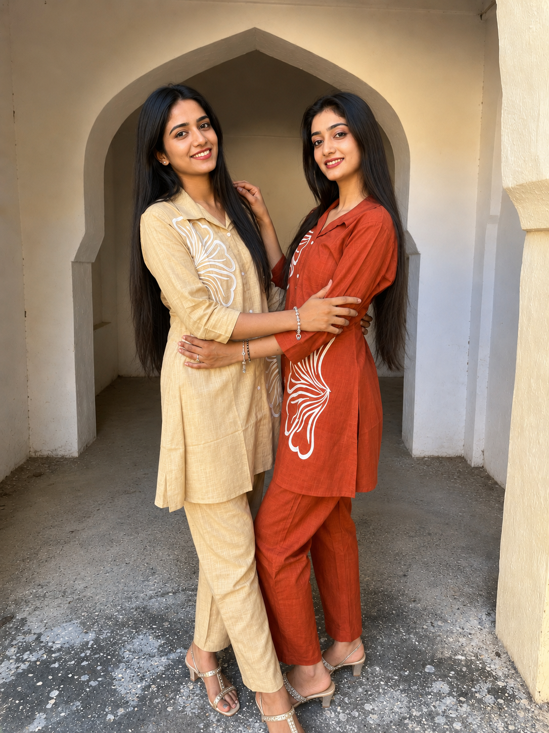 Women's Printed Co-Ord Set | Stylish Floral Design Shirt & Pant Set | Casual Ethnic Wear
